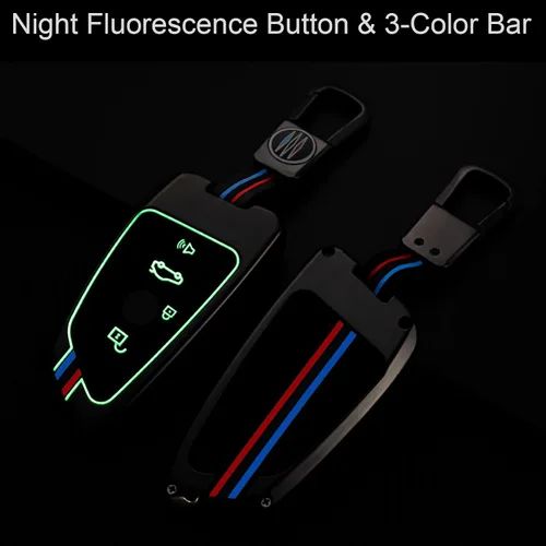 Miniatura 5 de OLLEN Funda de Metal Pesado para Llavero, Compatible con BMW 2 5 6 7 Series X1 X2 X3 X5 X6 GT Series, Carcasa de Protección Completa para Llavero