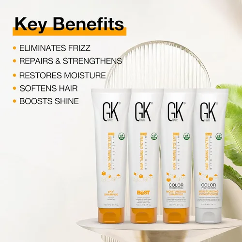 Miniatura 3 de GK HAIR Global Keratin El mejor kit de tratamiento de queratina alisadora (3.4 onzas líquidas/3.4 fl oz) Complejo brasileño profesional alisado