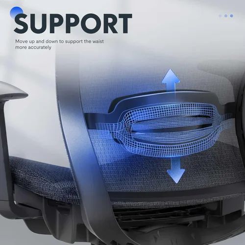 Miniatura 7 de FLEXISPOT Silla de oficina ergonómica con reposapiés, silla de computadora con respaldo de malla, sillas de escritorio de oficina en casa