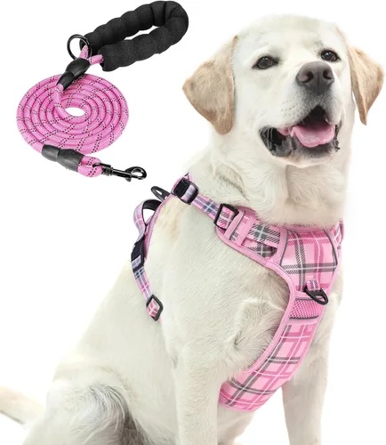 Miniatura 25 de PUPTECK Arnés para perro sin tirones para perros grandes, arnés para perro ajustable reflectante con mango de fácil control, arnés para mascotas