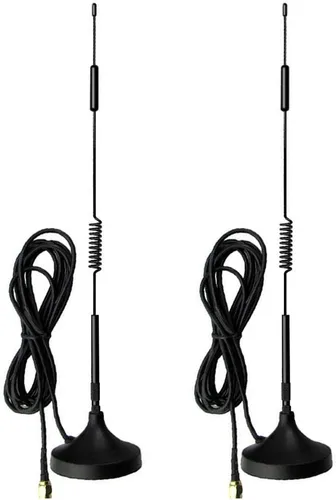 Paquete de 2 antena SMA 4G LTE 12Dbi 700-2700MHz Antena celular Montaje magnético 0.14 oz Antena 12Dbi 4G LTE CPRS GSM 2.4G WCDMA 3G por EJOYS