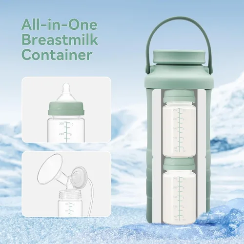 Miniatura 2 de Botella de almacenamiento de leche materna de 10 onzas, compatible con Momcozy Milk Cooler de 22 onzas y bombas Spectra, botellas de colección