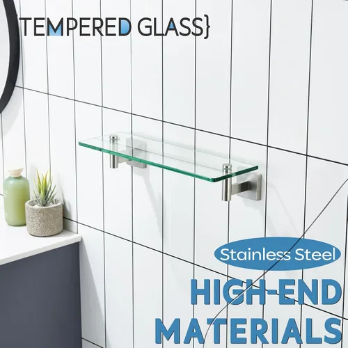 Miniatura 7 de KOKOSIRI Estante flotante para baño, estantes de montaje en pared de 16 pulgadas para dormitorio, sala de estar, cocina, estante colgante pequeño