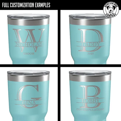 Miniatura 3 de Vaso personalizado de 30 onzas (17 colores) con recubrimiento en polvo, aislado, de acero inoxidable con tapa, grabado personalizado, idea de regalo