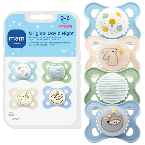 Miniatura 14 de Chupete MAM ortodóntico nocturno que brilla en la oscuridad, unisex, de 0 a 6 meses (2 unidades)