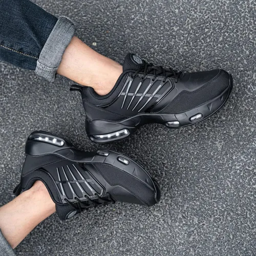 Miniatura 2 de LARNMERN Zapatos antideslizantes para hombre, servicio de alimentos, trabajo, impermeables, con amortiguación de aire, zapatillas de cocina, chef