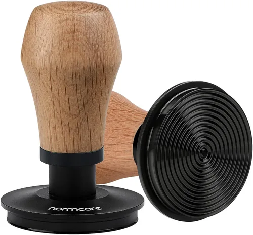 Miniatura 14 de Normcore Tamper para Espresso de 51 mm con base ondulada - Tamper con resorte - Muelles de repuesto de 15 lb / 25 lb / 30 lb - Mango y soporte