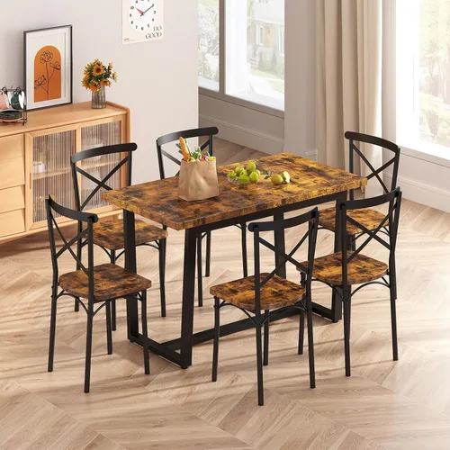 Miniatura 9 de Zevemomo Juego de mesa de comedor de 3 piezas, mesa de comedor para 2, mesa pequeña y sillas, juego de 2, juego de mesa de rincón de desayuno con 2
