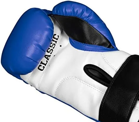 Miniatura 2 de TITLE Boxing Guantes de boxeo clásicos para niños y jóvenes 2.0 - Guantes de boxeo para jóvenes y niños, equipo de boxeo Azul/Blanco/Negro