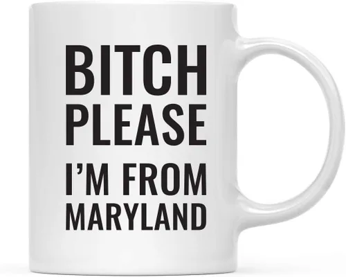 Miniatura 37 de Andaz Press Taza de café de 11 onzas, regalo de broma, Bitch Please I'm from Alabama, paquete de 1, incluye caja de regalo, divertidas ideas