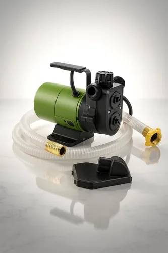 Mini bomba de transferencia no sumergible de 1/8 HP, 450 GPH, manguera de jardín de 3/4 pulgadas, impulsor de latón, bomba de utilidad portátil para