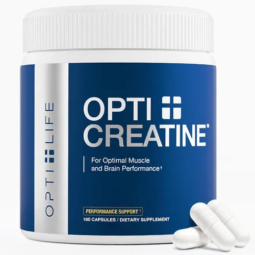 Opti + Creatina Monohidrato Cápsulas | Apoya la recuperación muscular, energía y resistencia saludable* | Suplemento diario de creatina | 180
