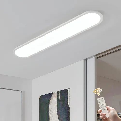 Miniatura 12 de Ganeed Lámpara de techo LED de 27.6 pulgadas, lámparas de techo lineales de alto brillo, blanco frío de 6000 K, luminaria moderna ultra fina