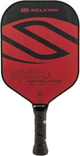 Miniatura 28 de Selkirk Sport Vanguard - Paleta híbrida de pickleball de fibra de carbono con núcleo de polipropileno X5, raquetas de pickleball 1.0 Rojo