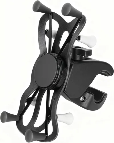 Miniatura 10 de Strg Soporte de teléfono con abrazadera para rieles de 0.7 a 1.35 pulgadas de diámetro, manillar universal y soporte de teléfono para carril