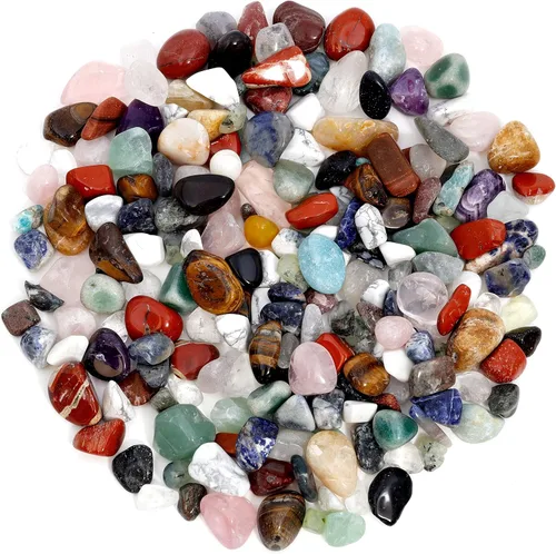 Miniatura 3 de Piedras naturales pulidas más hoja de identificación educativa y libro de 24 páginas de rocas y minerales (en inglés). Tamaño medio de la piedra 34