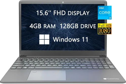 Gateway - Portátil ultradelgado actualizado 2023, portátiles para estudiantes y negocios por Gateway, 15.6 pulgadas FHD, Intel Core i3-1115G4(hasta