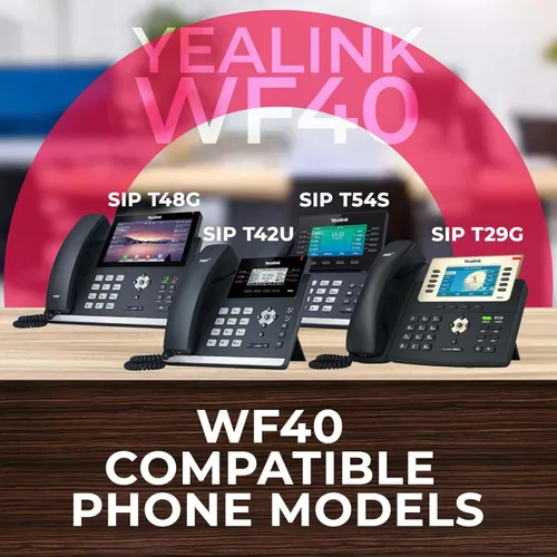 Miniatura 2 de Yealink - Adaptador WiFi WF40 Dongle USB para teléfonos VoIP modelos compatibles - T46U, T48U, T41S, T42S, T46S, T48S, T52S, T54S, T42U, T43U, T27G