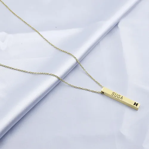 Miniatura 3 de ZWYQWN KPOP ARMY Collar de regalo para mujeres y niñas RM JIM JK V JIMIN J-HOPE SUGA Collar de cumpleaños para mujeres Metal Acero inoxidable