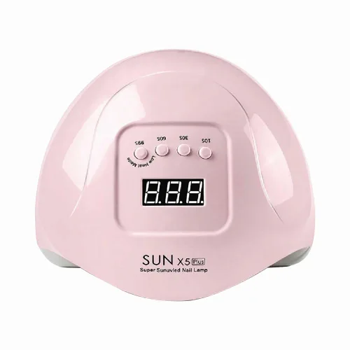 Lámpara de uñas de curado 80w/110w Máquina de fototerapia de manicura de secado rápido Lámpara de uñas de gel UV (rosa)