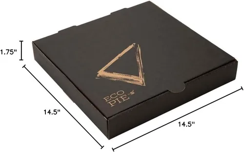 Miniatura 4 de Restaurantware Eco Pie - Cajas de pizza de 10.6 x 10.6 x 1.7 pulgadas, 50 cajas de entrega de pizza corrugada, reutilizables como platos, cajas