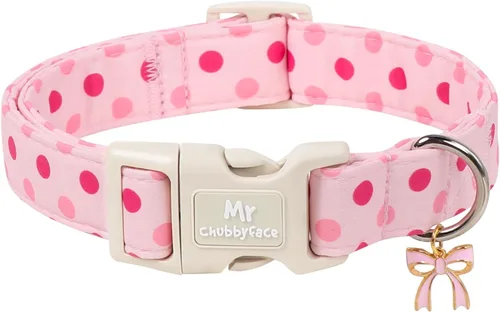Miniatura 33 de MR.CHUBBYFACE· Collar de perro de primavera y verano, lindos collares de perro de limón verde, collar ajustable de tela natural suave para perros