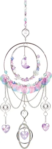 Miniatura 4 de Make It Real: Atrapasoles de cristal para bricolaje, plateado, morado y tonos suaves, crea tu propio hermoso atrapasoles, 139 piezas incluidas, kit