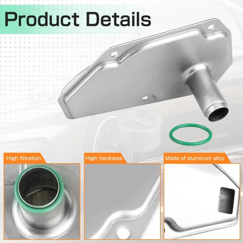 Miniatura 4 de Kit de filtros de aceite de transmisión de repuesto para 33010-JF015 Juego de tres piezas de 15 agujeros compatible con Nissan Sentra Versa Note