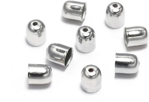 Miniatura 11 de Cordones de cuero con borlas, punta de extremo con hebilla, punta de extremo de fibra de gamuza de 0.31 a 0.47 pulgadas, tapas de cuentas de metal