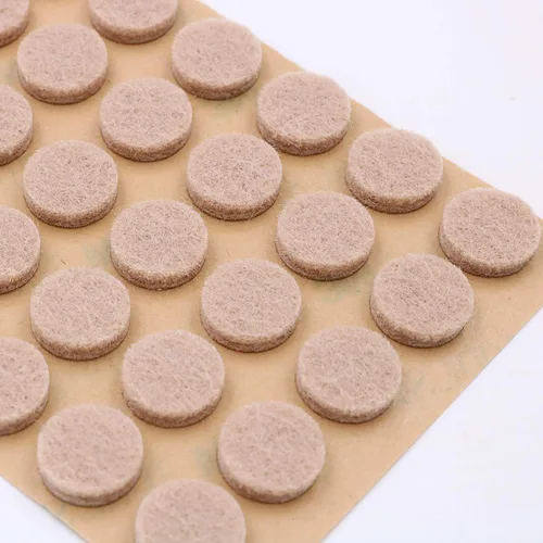 Miniatura 12 de Almohadillas de fieltro para muebles de 3/8 pulgadas de diámetro, redondas 3M, autoadhesivas, protegen gabinetes de cocina, cajones, escritorios