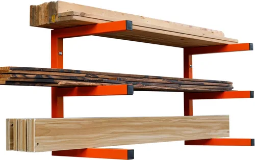 MOOMSINE Estante de almacenamiento de madera para montaje en pared, organizador de madera de metal resistente con 3 niveles, cada estante soporta
