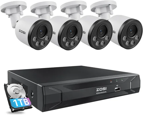 Miniatura 12 de ZOSI ZG1804E Cámara adicional de 4MP con audio, cámara de seguridad PoE para exteriores con visión nocturna, detección humana inteligente, IP66