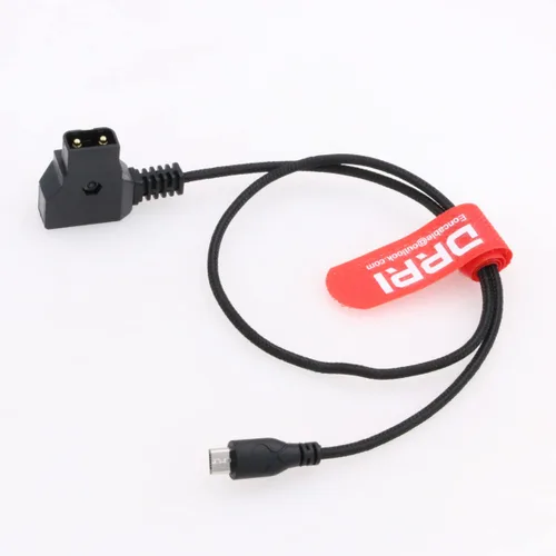 Miniatura 3 de Cable de alimentación del motor Micro-USB en ángulo recto a Dtap para TILTA Nucleus-Nano