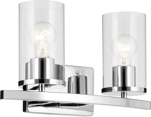 Miniatura 26 de Kichler Crosby 45495NI - Aplique de pared de 9.25 pulgadas en níquel cepillado, 1 luz contemporánea para pasillo o baño con cristal de ópalo