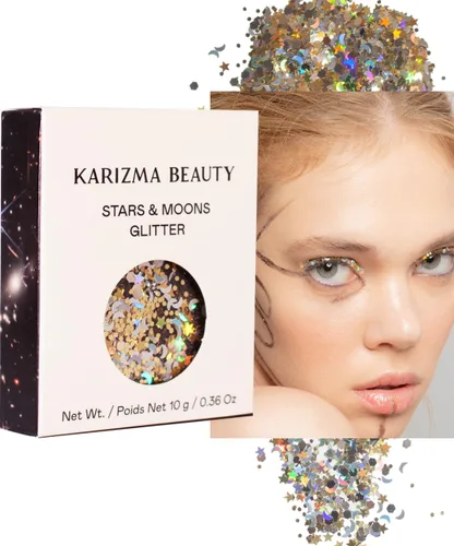 Miniatura 15 de KARIZMA Iridescent Purpurina holográfica iridiscente Purpurina gruesa de 0.35 onzas para la cara, el cabello, los ojos y el cuerpo, para mujer.