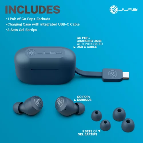 Miniatura 70 de JLab Go Air Pop+ Auriculares Verdaderamente Inalámbricos, Auriculares Intraaurales, Auriculares Bluetooth, 35H de Tiempo de Reproducción, Menta