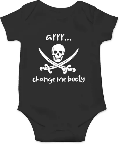 Miniatura 13 de AW Fashions Arrr Change Me Booty - Body divertido y adorable para recién nacido, ropa de bebé a la moda