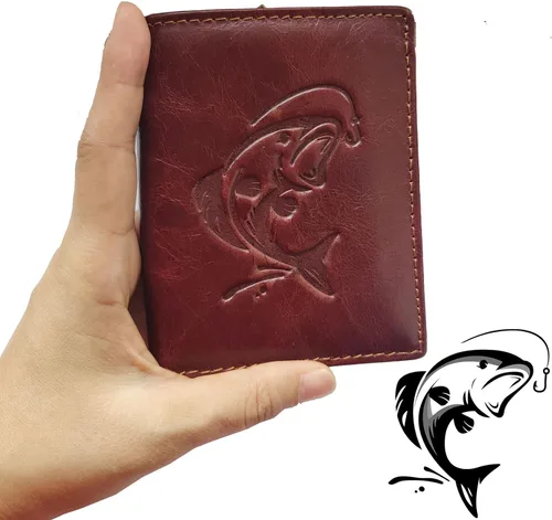 Miniatura 56 de Hombres Cool Eagle Wolf Caballo Totem Cuero Vaca Vertical Cartera Cremallera Multi-tarjeta Titular, Tótem de caballo, Minimalista