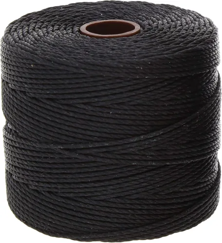 Miniatura 11 de The Beadsmith S-Lon - Cordón de nailon trenzado de 0.020 in para cuerda, color rojo oscuro, TEX210, carrete de 77 yardas