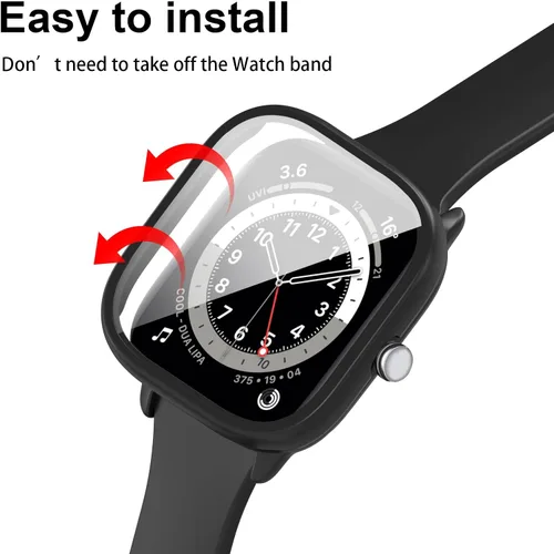 Miniatura 6 de Protector de pantalla para Amazfit GTS 4 Mini Smartwatch, paquete de 2 protectores de policarbonato duro, carcasa completa, accesorios para GTS 4