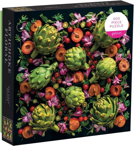 Miniatura 6 de Galison Artful Blooms – Rompecabezas de 500 piezas: actividad divertida y desafiante con arte brillante y audaz de arreglo floral pintado