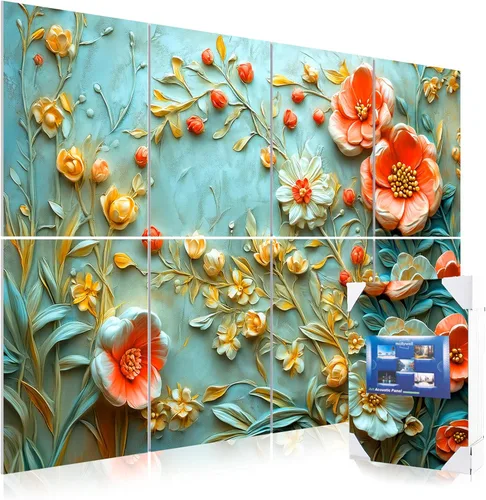 Miniatura 17 de Mollywell Paneles acústicos artísticos de 48 x 32 x 0.4 pulgadas, paraguas, gato y mar, absorción de sonido, decoración de pared autoadhesiva a Robin