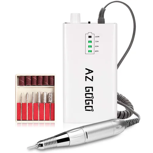 Miniatura 11 de AZ GOGO - Taladro de uñas portátil de 30000 RPM, taladro eléctrico profesional recargable para uñas de gel acrílico, manicura/pedicura, pulido