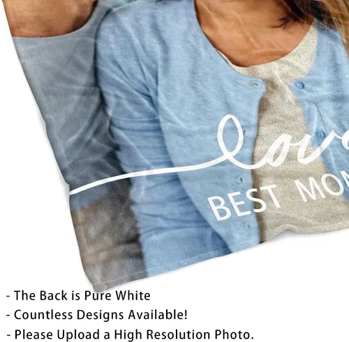 Miniatura 5 de Manta personalizada para el Día de la Madre con collage de fotos, manta personalizada con fotos para mamá, abuela, esposa regalos de hija e hijo