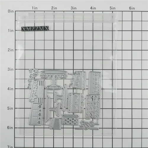 Miniatura 3 de Molde para pastel de cumpleaños, troqueles de corte de metal para hacer tarjetas, kit de troqueles en relieve de papel, suministros de bolsillos