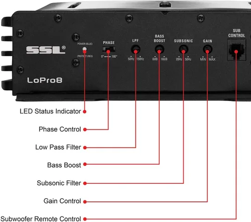 Miniatura 5 de SSL LOPRO8 - sistema de subwoofer amplificado de 8 pulgadas., 8", Negro