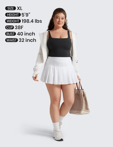 Miniatura 7 de CRZ YOGA Butterluxe Brasier deportivo de cuello cuadrado para mujer, estilo camiseta corta sin mangas, acolchado con soporte integrado para yoga