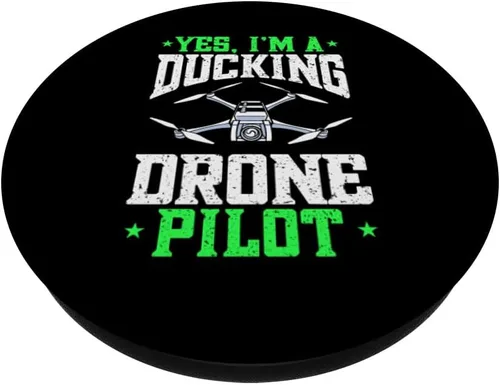 Miniatura 2 de Yes I'm A Ducking Drone Pilot Quadcopter UAV FPV RC Flying PopSockets Swappable PopGrip