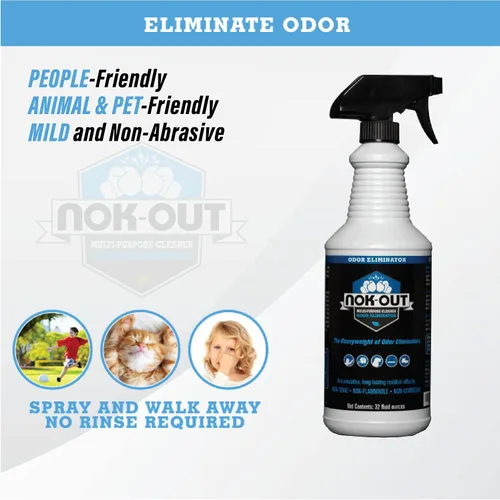 Miniatura 4 de NOK OUT Removedor de olores, desodorante y spray de limpieza para mascotas, fabricado en los Estados Unidos, aerosol de 16 onzas líquidas, paquete