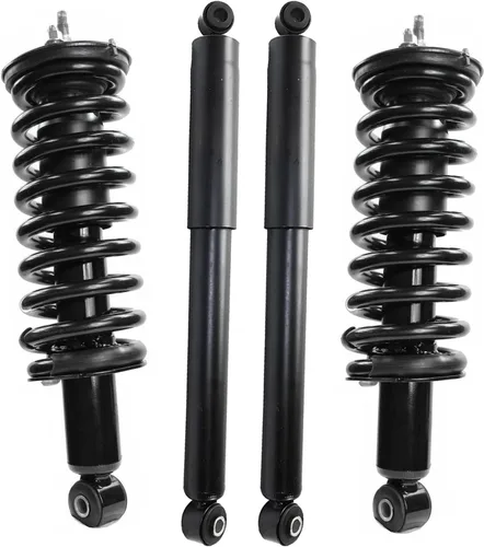 Miniatura 119 de Detroit Axle - Puntales y Amortiguadores para Chevy Traverse Buick Enclave GMC Acadia Saturn Outlook 2007-2012, 2 puntales delanteros con resorte